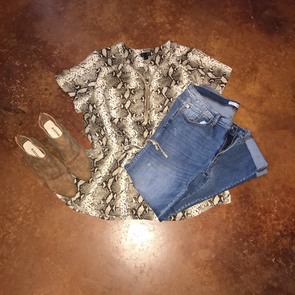 Snake print blouse